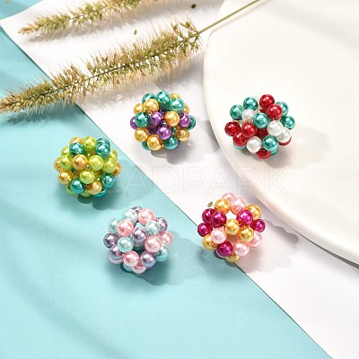 Round Woven Beads HY-JF-4MM-M2-1
