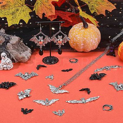 40Pcs 10 Styles Tibetan Style Alloy Pendants TIBEP-SC0003-03-1