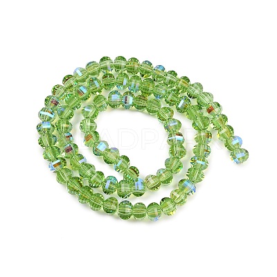 Electroplate Transparent Glass Beads Strands EGLA-B011-08A-AB05-1