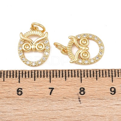 Brass Micro Pave Cubic Zirconia Pendants KK-G544-14G-1