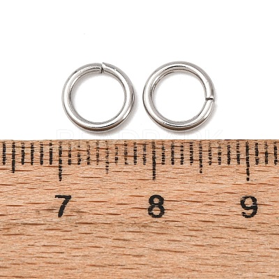 Tarnish Resistant 304 Stainless Steel Open Jump Rings STAS-Q186-02-8x1.2mm-1