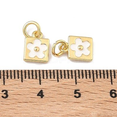 Brass Enamel Pendants KK-B170-04G-03-1
