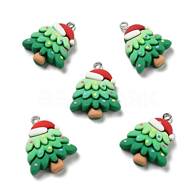 Christmas Opaque Resin Pendants X-RESI-G043-B03-1