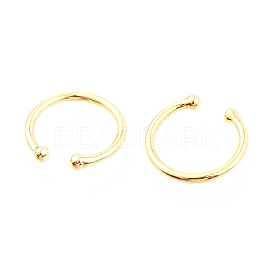 925 Sterling Silver Cuff Earrings EJEW-H124-06G-1