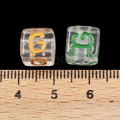 Acrylic European Beads MACR-I042-01G-1