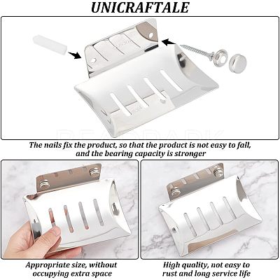 304 Stainless Steel Soap Dishes AJEW-UN0001-24P-1