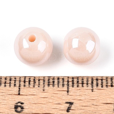 Electroplate Round Glass Beads Strands EGLA-T029-07J-1