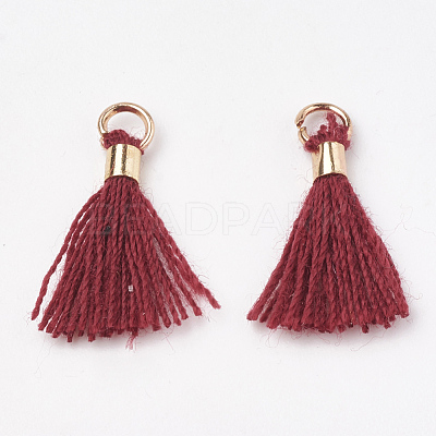 Polycotton(Polyester Cotton) Tassel Pendant Decorations FIND-S275-20G-1
