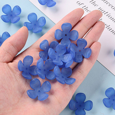 Frosted Acrylic Bead Caps MACR-S371-06A-751-1