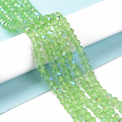 Electroplate Glass Beads Strands EGLA-A034-T6mm-L17-1