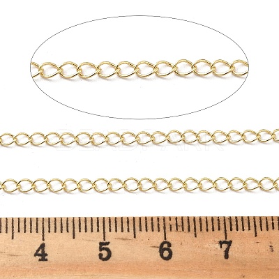 Brass Curb Chains KK-P304-02B-KCG-1