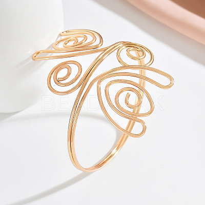 Iron Spiral Flower Upper Arm Cuff Bangles for Women WGE9B06-01-1