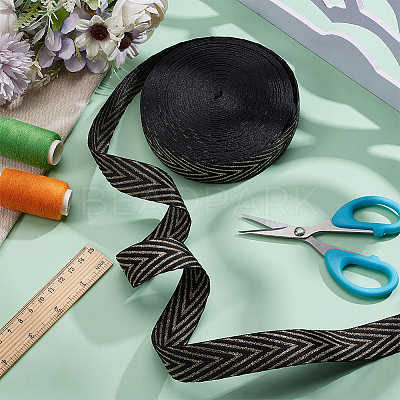 15M Polyester Metallic Herringbone Ribbon OCOR-BC0007-79-1