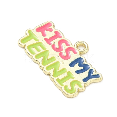 Tennis Alloy Enamel Pendants AL-CBA292F-02B-G-1