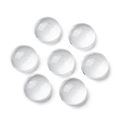 Transparent Glass Cabochons X-GGLA-R026-6mm-1