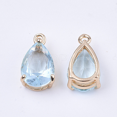 Transparent Glass Charms GLAA-T007-11C-1
