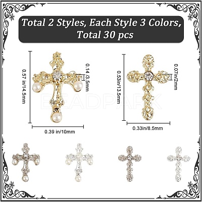 Alloy Rhinestone Cabochons MRMJ-CP0001-29A-1