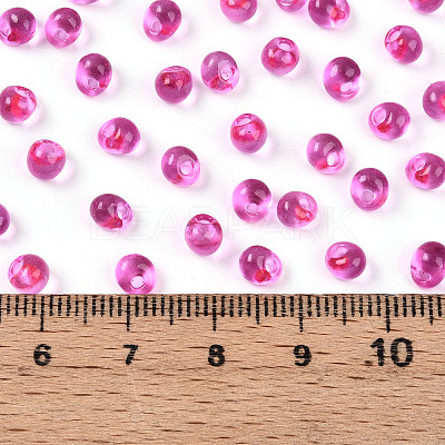 3/0 Baking Paint Glass Fringe Seed Beads SEED-A034-04D-1