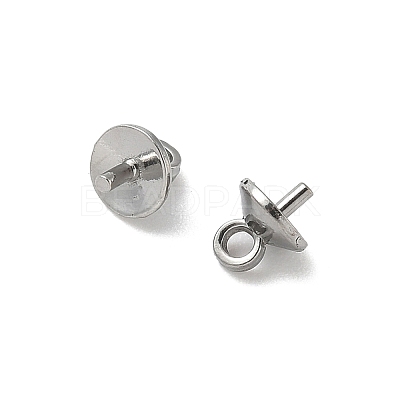 304 Stainless Steel Cup Pearl Peg Bails Pin Pendants STAS-L300-004C-P-1
