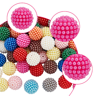 110Pcs 11 Colors ABS Plastic Imitation Pearl Beads KY-AR0001-21-1