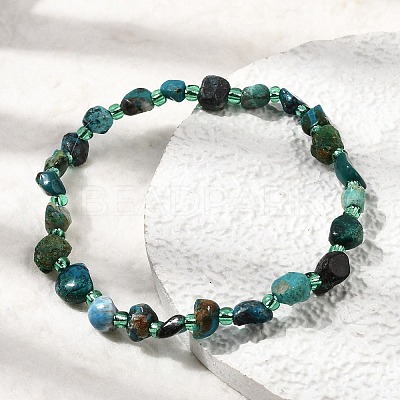 Natural Chrysocolla Beads Bracelets GG-CBA05D5-02A-02-1