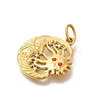 304 Stainless Steel Pendants STAS-R159-61G-02-1