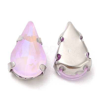 Mocha Fluorescent(MI) Teardrop Sew on Rhinestone GGLA-M006-01A-P01-1