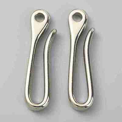 U-Shaped Brass Key Hook Shanckle Clasps KK-WH0054-05P-A-1