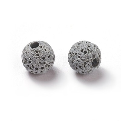 Unwaxed Natural Lava Rock Beads G-F325-8mm-A12-1