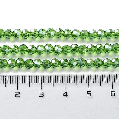 Electroplate Glass Bead Strands EGLA-R015-4mm-14-1