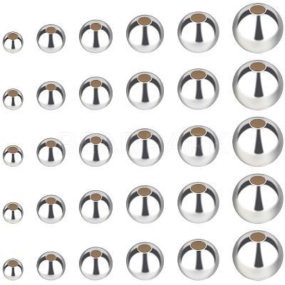 60Pcs 6 Styles 925 Sterling Silver Beads STER-BBC0008-15-1