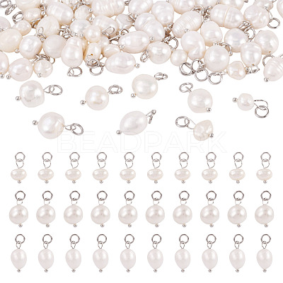 Natural Cultured Freshwater Pearl Pendants PALLOY-CW00004-1