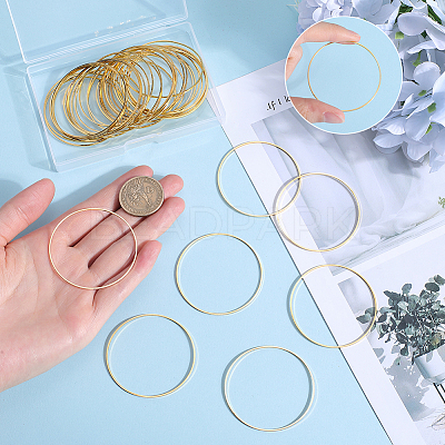 50Pcs Brass Linking Rings KK-SP0002-12B-1