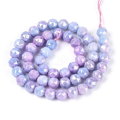 Anti-Tarnish Electroplate Glass Beads Strands GLAA-N010-8mm-11-1