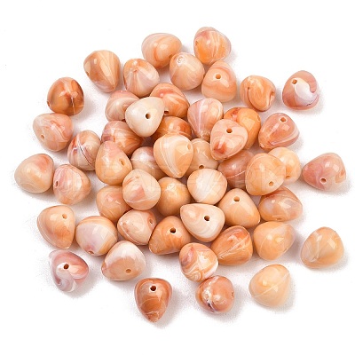 Two Tone Opaque Acrylic Imitation Gemstone Beads OACR-T033-04-1