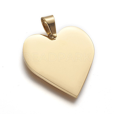 304 Stainless Steel Mirror Polished Finish Stamping Blank Tag Pendants STAS-F214-02G-1