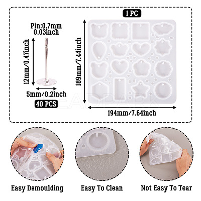 1Pc DIY Silicone Molds AJEW-TA0001-95-1