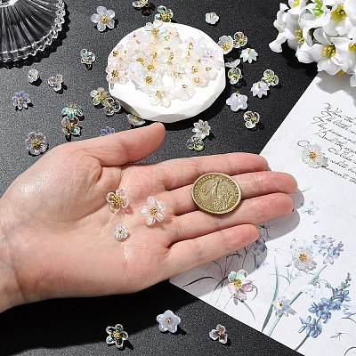 110Pcs 11 Styles Acrylic Charms PALLOY-YW00211-1