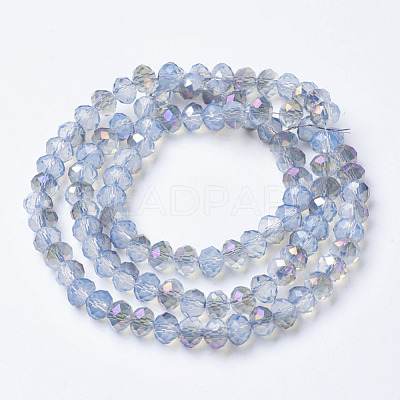 Electroplate Glass Beads Strands X-EGLA-A034-J4mm-F03-1