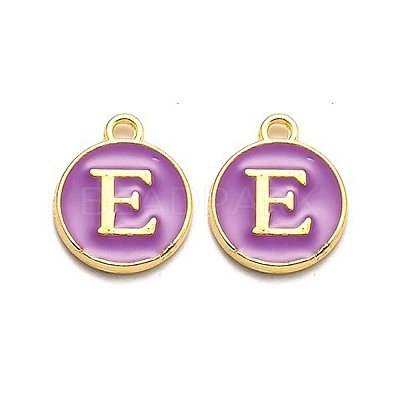 Golden Plated Alloy Enamel Charms LS-ENAM-Q437-12E-1