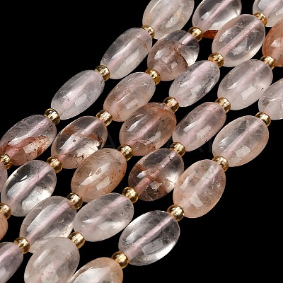 Natural Hematoid Quartz/Ferruginous Quartz Beads Strands GG-CBA5B6F-D02-01-1