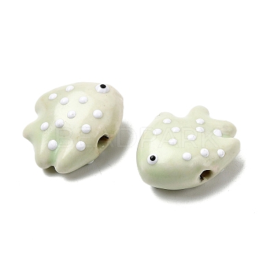 Handmade Porcelain Beads PORC-K010-06E-1