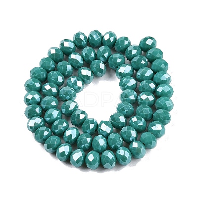 Electroplate Glass Beads Strands EGLA-A044-P8mm-A31-1