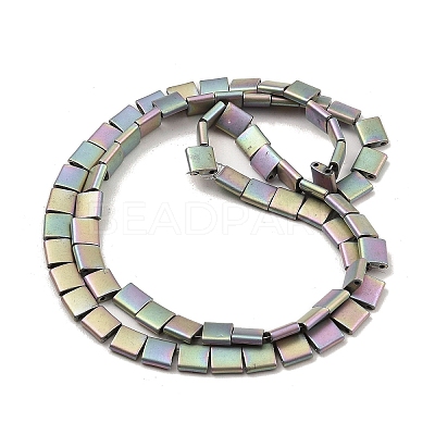 Electroplated Frosted Non-magnetic Synthetic Hematite Beads Strands G-G089-B01-13-1