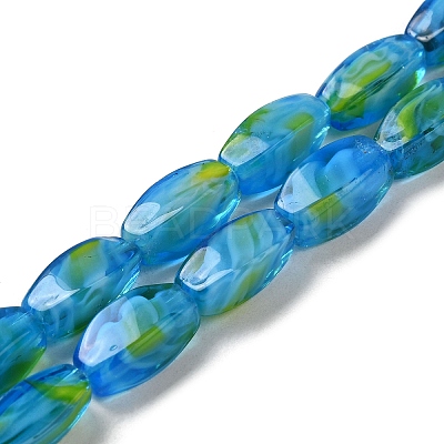 Handmade Milleflori Glass Beads Strands EGLA-P053-04A-01-1