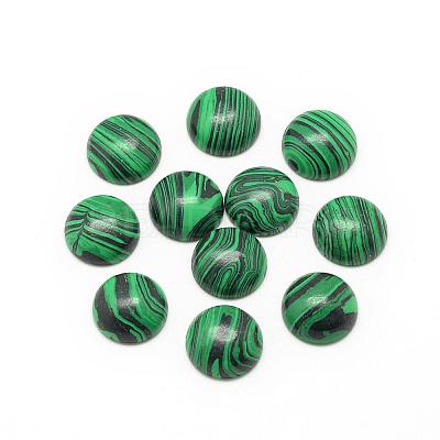 Synthetic Malachite Cabochons G-R416-16mm-38-1