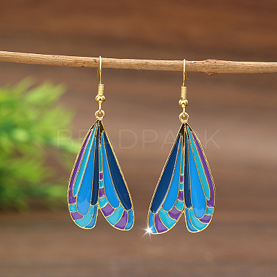 Alloy Enamel Dangle Earrings WG3C029-01-1