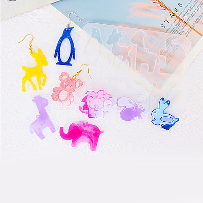Penguin/Lion/Rabbit DIY Pendant Silhouette Silicone Molds SIL-F010-03-1