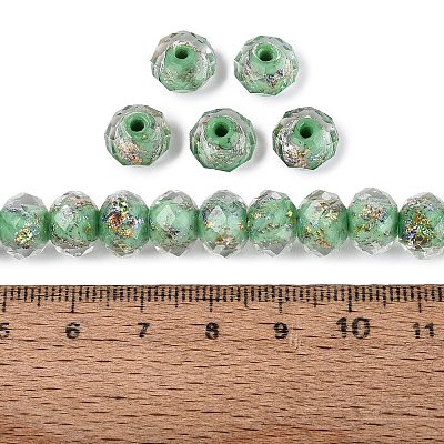 Handmade Foil Glass Beads FOIL-Q001-02C-1