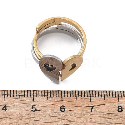 304 Stainless Steel Cuff Rings LS-RJEW-K287-04C-1